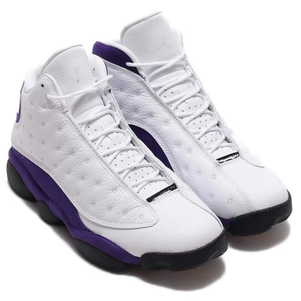 

casual shoes mens jumpman 13 lakers designer basketball original quality womens 13s xiii white blackcourt purpleuniversity go, Black