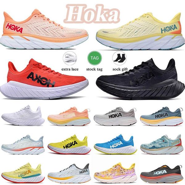 

authentic sports hoka one one running shoes bondi 8 shark skin harbor mist dark shadow fiesta summer song ice flow womens mens sneakers ltw, Black