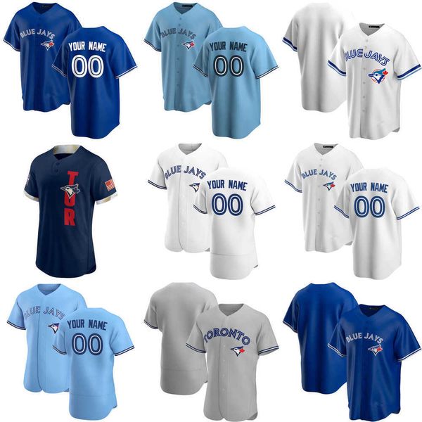 

2023 custom jersey mens women youth toronto''blue jays''38 robbie ray 14 tanner roark 68 romano 99 jin hyun ryu baseball, Blue;black