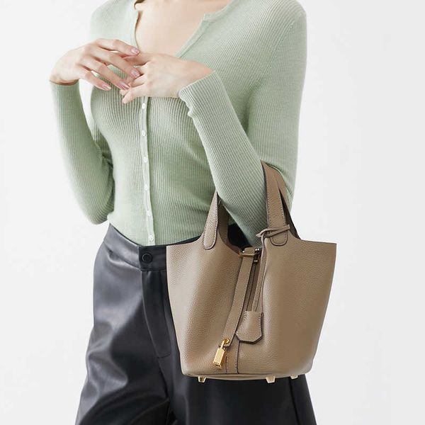

wholesale designer h ormes totes handbags vegetable basket bag 2023 fashion large capacity bucket handbag niche cowhide genuine leather wome
