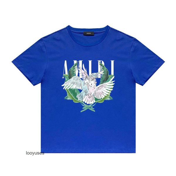 

casual fashion designer t shirt us amirs 2023 mens hip color parrot print hop high street round neck short sleeve t-shirt 28ux, White;black