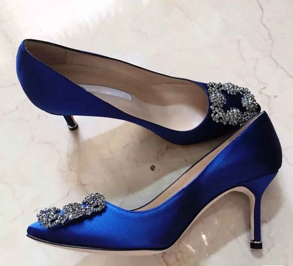 

luxury womens pumps sandal crystal-embellished buckle stain pump shoes spool hangisi high heels sandals women's brand designers dress h, Black