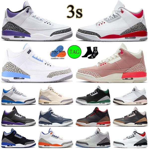 

3s basketball shoes jumpman 3 sport sneakers fire red dark iris a ma maniere lucky green cool grey neapolitan dark mocha desert elephant arc
