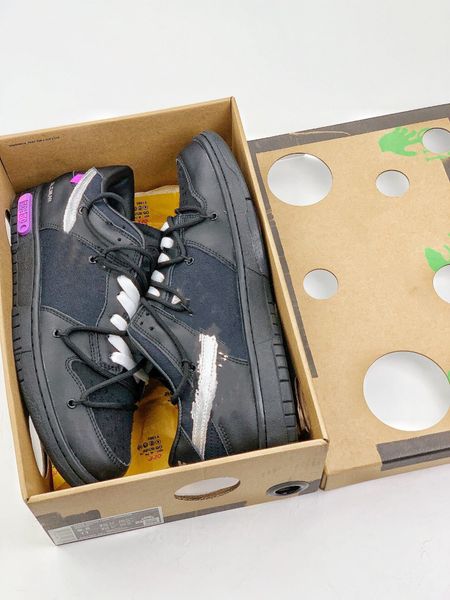 

2023 outdoor sports skateboarding running shoes ow x duks low lot 50 of 50 metallic silver-black boys girls designer casual shoe