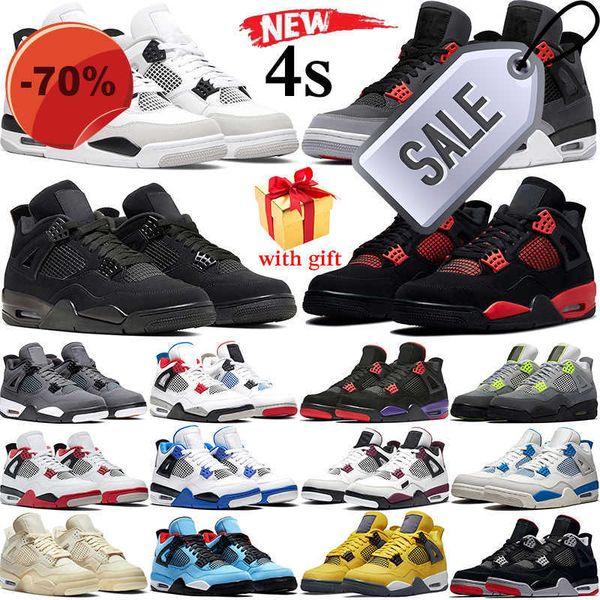 

boots 4s basketball shoes men women infrared 4 military black sail university blue blac
