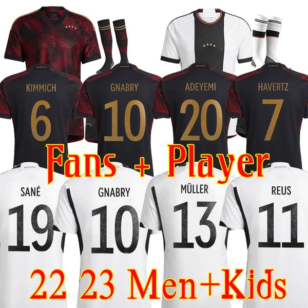 

2023 germany soccer jerseys t shirt muller kimmich gnabry sane brandt havertz musiala moukoko gundogan goretzka germanies football shirt men, White;black