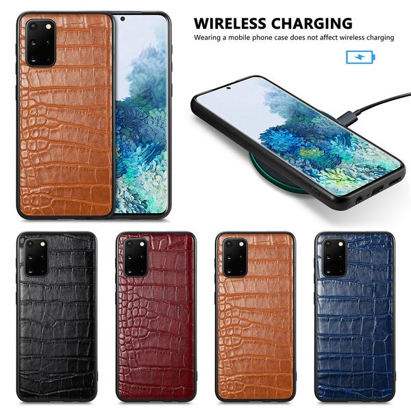 

shockproof phone cases for samsung galaxy s23 s22 s21 s20 ultra plus alligator pattern pu leather protective case