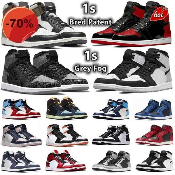 

boots 1s 1 mens basketball shoes sneakers grey fog yellow toe rebellionaire bred patent dark mocha marina blue bubble gum obsidian shadow me, Black