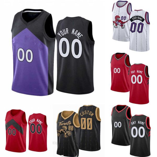 

2023 75th custom mens youth toronto''raptors''23 fred vanvleet 4 scottie barnes 33 gary trent jr. pascal 43 siakam baske, Black;red