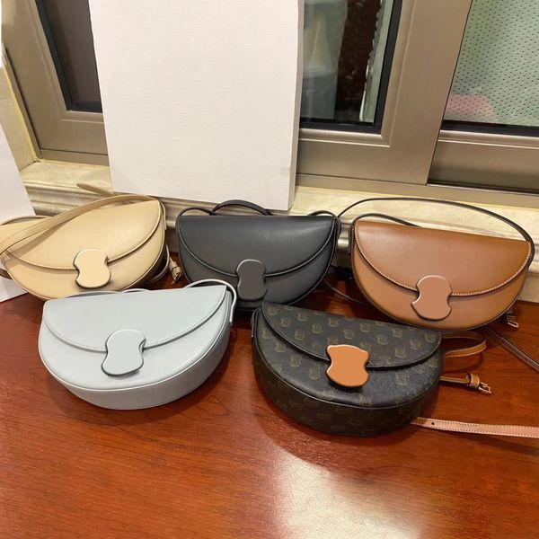 

the new half moon crossbody bag 7a quality women's mens purses teen triomphe genuine leather shoulder handbags luxury designer woman wa