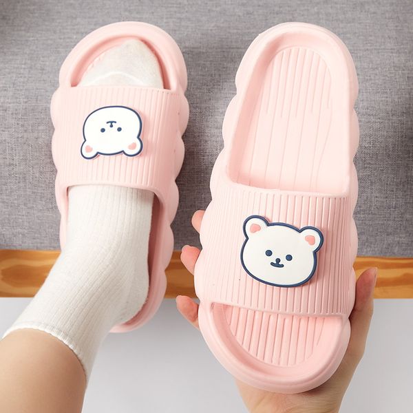 

designer women slippers sandals cute pink white green girl outdoor summer beach casual scuffs shoes color5, Black