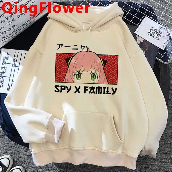 

men's hoodies sweatshirts spy x family anya forger shirt men harajuku kawaii manga hoody casual streetwear anime hoodie cosplay graphic, Black