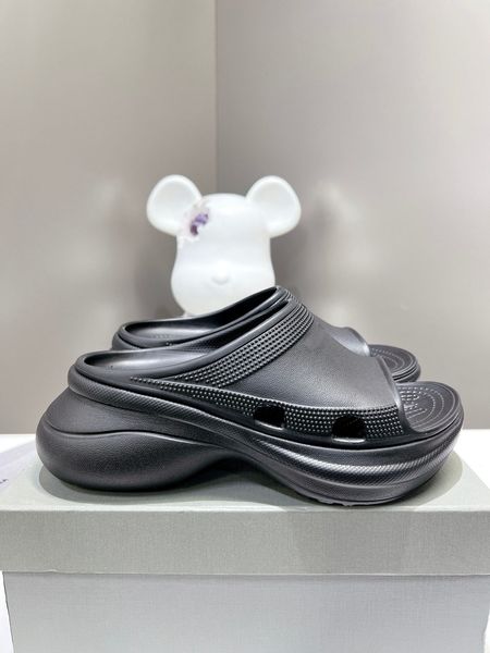 

balencaigaitys designer slippers men women sandal white resin pure ochre bone slippers yezzzys foam runner mens womens slide slipper sliders, Black