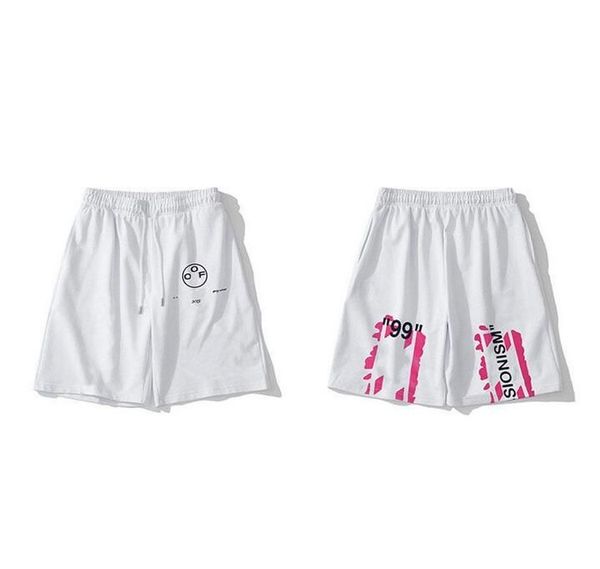 

2023 offs white mens summer designer shorts fashion loose swimming suits womens streetwear clothing quick drying swimwear letters es printed, White;black