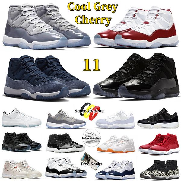 

jumpman 11 11s retro high og basketball shoes cool grey cherry midnight navy space jam gamma blue bred cap and gown men women trainers