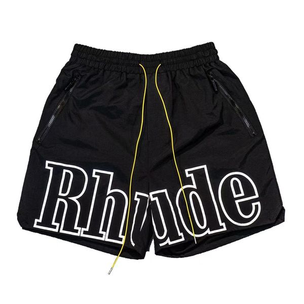 

men's shorts designer shorts rhude summer fashion beach pants men street wear red blue black purple mens short us siize s-xl 04, White;black