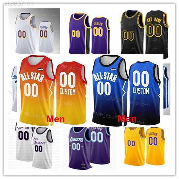 

2023 all-star los angeles''lakers''custom men women youth lebron 6 james 0 russell westbrook anthony 3 davis 15 austin r, Black;red