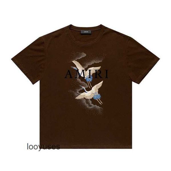 

hop us designer t shirt amirs hip 2023 mens fashion color crane leisure high street round neck short sleeve t-shirt 5j3x, White;black