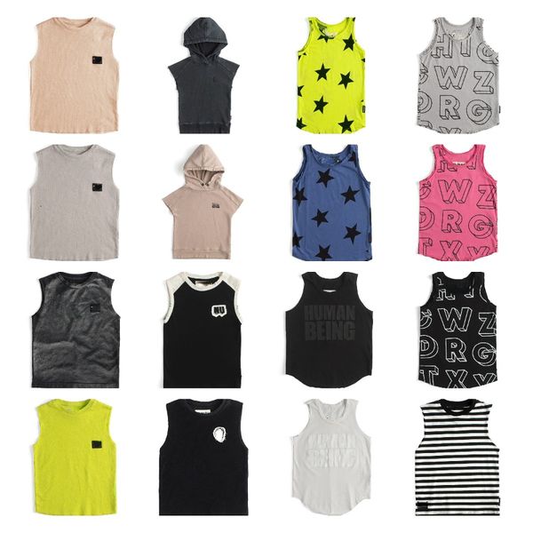 

clothing sets children vest nu23 summer tank t shirt casual sweat absorbing cotton sleeveless for boys and girls 230220, White