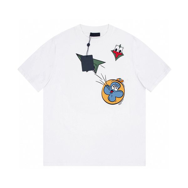 

23ss men's t-shirts designer bags luxury men's tees wear summer round neck sweat absorbing short sleeves outdoor breathable cotton, White;black