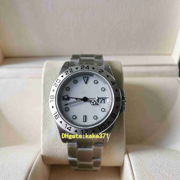 

elling bpf v2 men watches retro 42mm 216570-77210 216570 gmt white dial sapphire stainless mechanical automatic movement mens watch wristwat, Slivery;brown