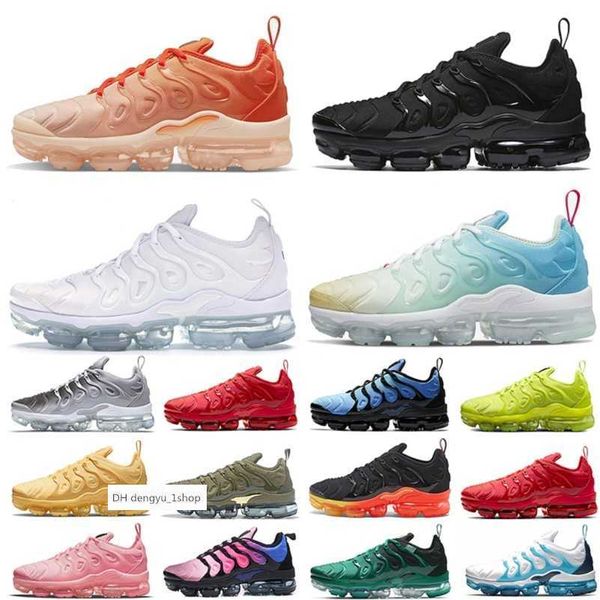 

tn plus vpaors max mens running shoes since 1972 orange gradients lemon lime triple black white red royal blue metallic gold fresh men women