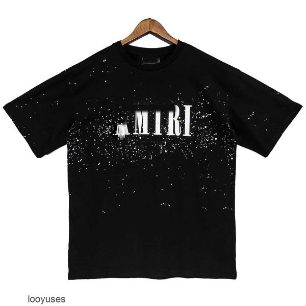 

fashion shirt amirs 2023 mens designer summer t star letter printed short sleeve pure cotton t-shirt men's women's versatile hip-h, White;black