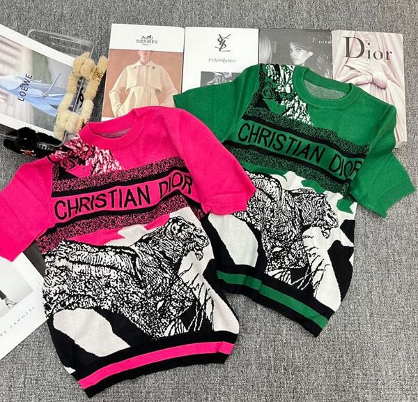 

dupe Dior early spring new Jungle Tiger Short sleeve brand designer