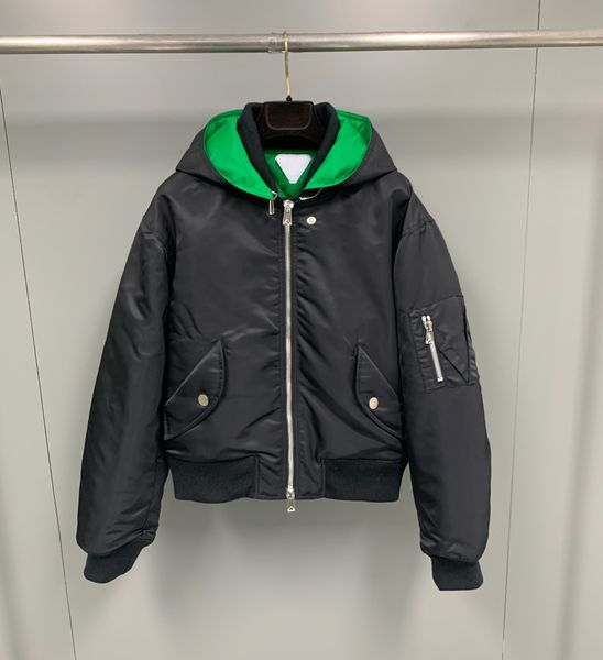 

highquality designer jacket luxury pocket panel design fashion hooded pilot man's loose jackets, Black;brown