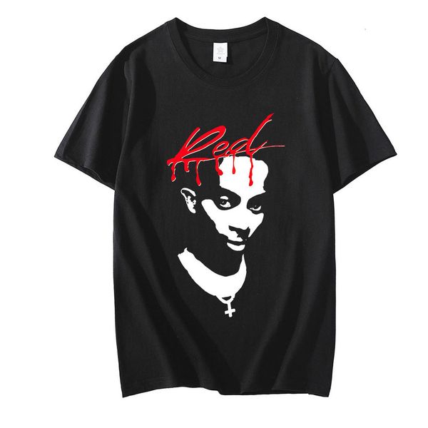 

men s t shirts playboi carti music album red print t shirt vintage 90s rap hip hop t shirt fashion design casual hipster men 230220, White;black