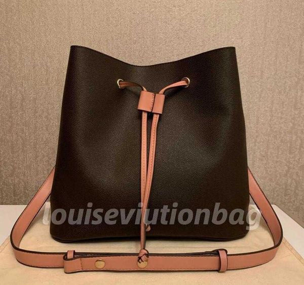 

low price sale old flower drawstring bucket bag classic shoulder bagss clutch handbag leather crossbody package evening