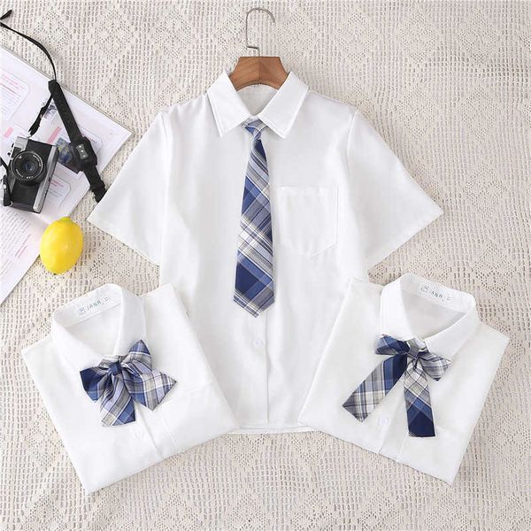 

jk uniform short-sleeved women's new loose student white on the bottom in spring and summer shirt