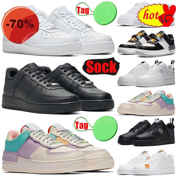 

boots 2023 summer boots af1 shadow men women running shoes triple white black fresh perspective pale ivory paste