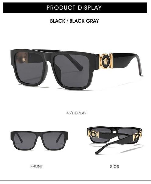 

designer vercace sunglasses classic square fashion sunglasses trend head sunglasses versage sunglasses batch, White;black