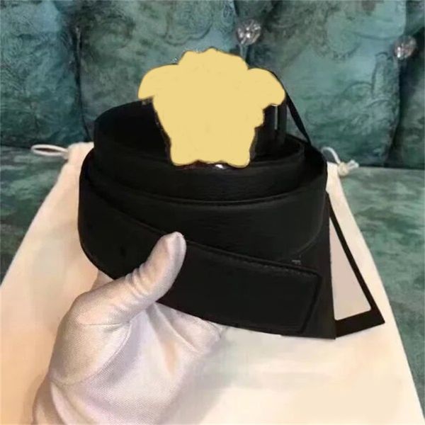 

trendy 2023 smooth leather belt luxury designer belts women fashion matel buckle casual classic versatile ceinture homme multisize black out, Black;brown