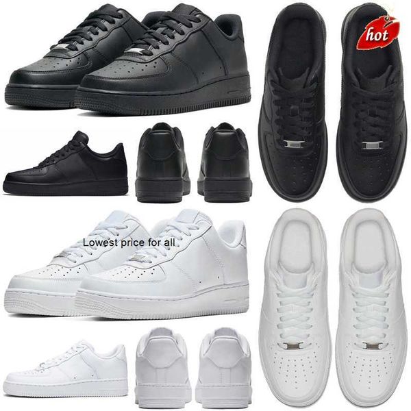 

1 airforce one af1 mens womens running shoes airforces 1s airforce1s lows utility triple black white men trainers sports sneakers runners