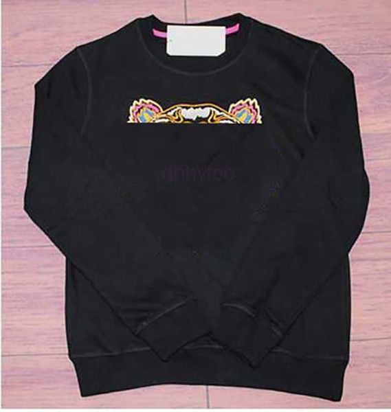 

19fw animal head embroidery jumpers hoodies men women sweatshirt letters winter pullover sweater fashion eyes high steetwear s-2xl dcwo, Black