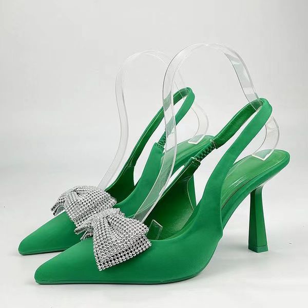 

sandals women summer fashion shoes for elegant bow pointed high heels ladies party pumps 230220, Black