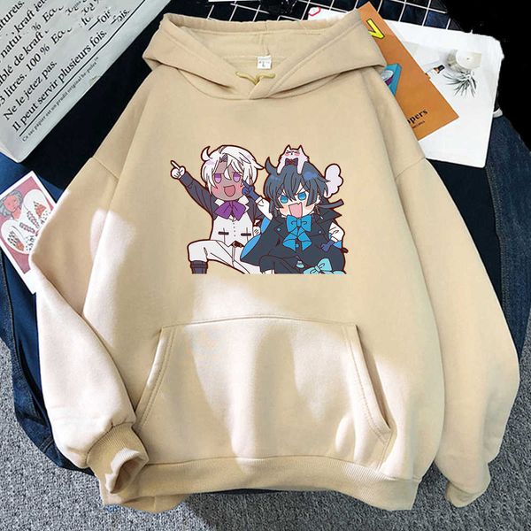 

men's hoodies sweatshirts anime vanitas no carte hoodie men women kawaii vanitass noee hoody manga cartoon oversized sweatshirt y2k pul, Black