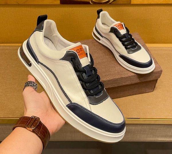 

british designer men dress wedding party shoes genuine leather fashion breathable low casual sneakers round toe business driving walking loa, Black