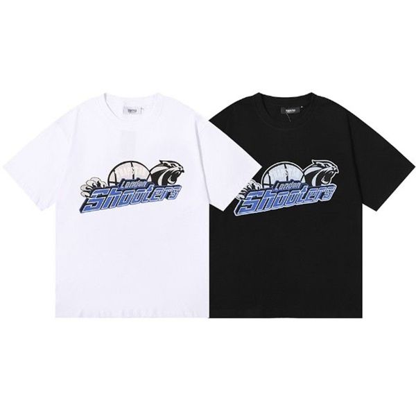 

designer fashion men t-shirt luxury brand trap a star t shirt shooter basketball print male and female couples beauty tides loose crew neck, White;black