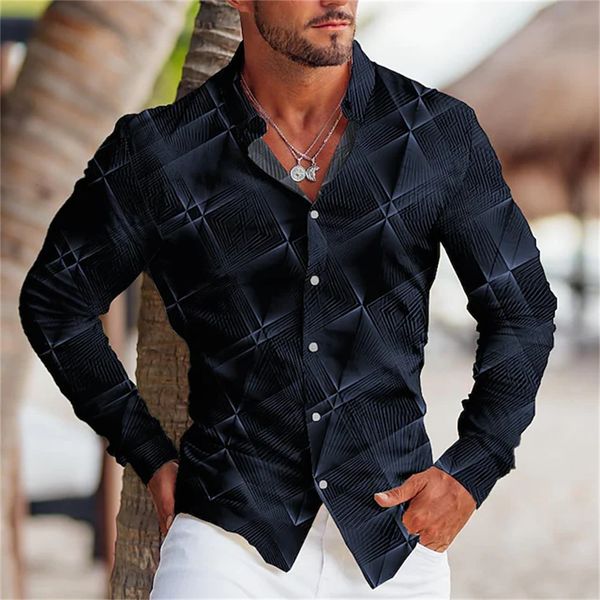 

men s casual shirts 2023 shirt graphic print clover gray outdoor street long sleeve button clothing sports fashion chic design 6xl 230221, White;black