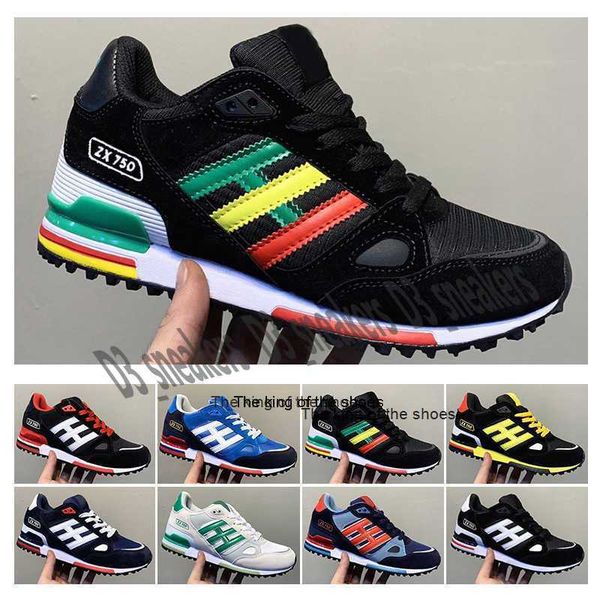 

casual shoes fashion sneakers designer sneaker athletic breathable editex zx750 zx 750 for men and women size 36-44 d17, Black