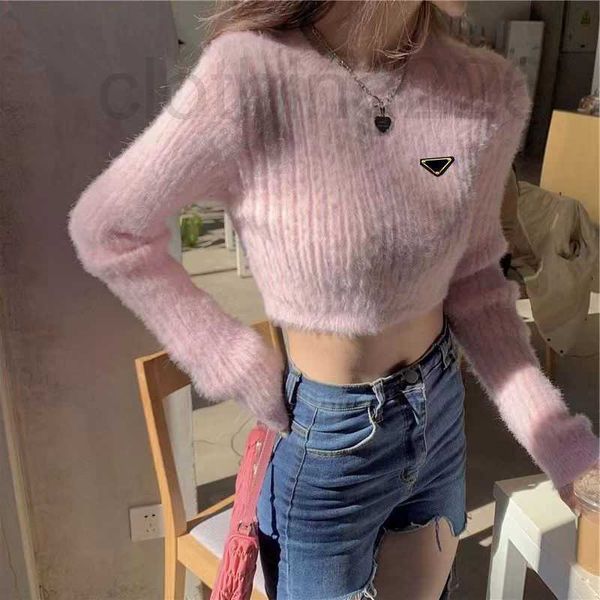 

designer woman sweaters fur women sweater short style knits tees for lady slim jumpers shirt design s-xl nh7s, White;black