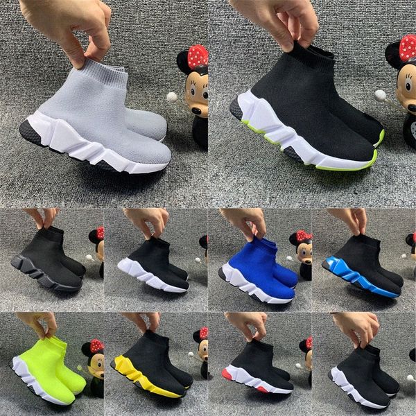 

Boots Kids Socks Toddlers Speed Shoes Triple-s Paris Casual Shoe High Black Trainers Girls Boys Kid Youth Sneaker Outdoor Sports Athletic, Red