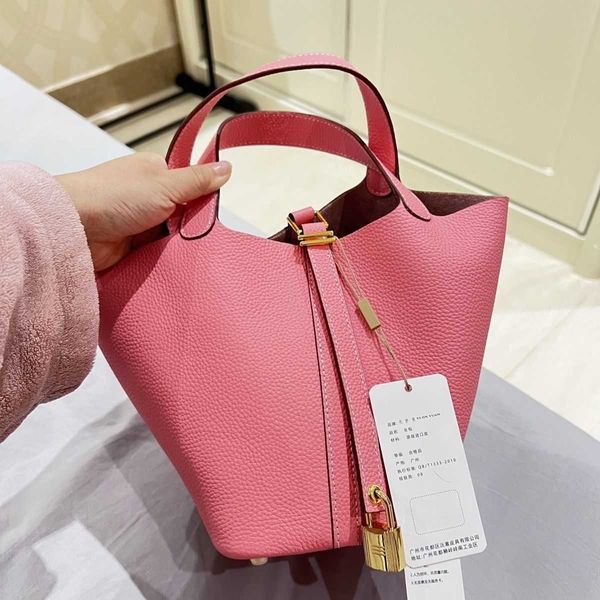 

wholesale designer h ermes totes handbags xliz cowhide bag for women 2023 new food basket bucket leather mini handbag