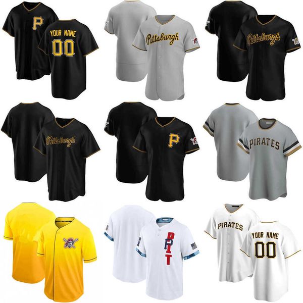 

2023 custom jersey mens pittsburgh''pirates''9 bill mazeroski 10 bryan reynolds 34 trevor williams 25 gregory polanco ba, Blue;black