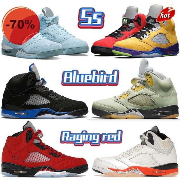 

boots 2023 5 5s men basketball shoes bluebird jade horizon racer blue what the raging red unc anthracite alternate grape quai 54 mens, Black