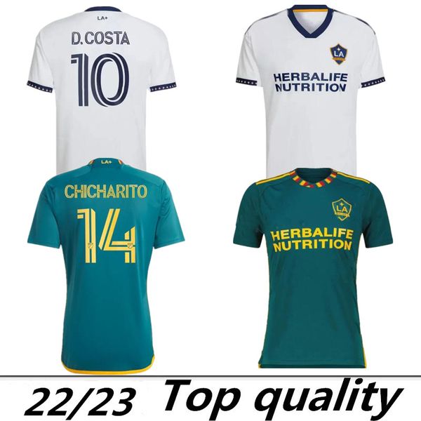 

mls 2024 los angeles la galaxy soccer jerseys fan version chicharito j.dos santos kljestan 2023 lletget men away football shirts, Black;yellow