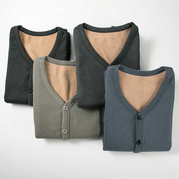 

men's vest winter warm men 2022 new plush thickened 's jacket 's middle and old age coat, White;black